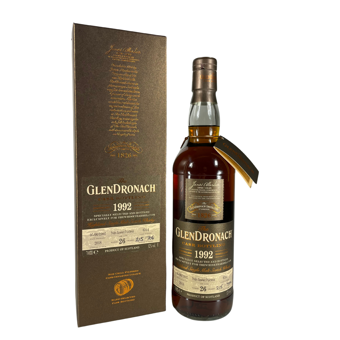 GLENDRONACH 1992 26 YEAR OLD SINGLE CASK #8314